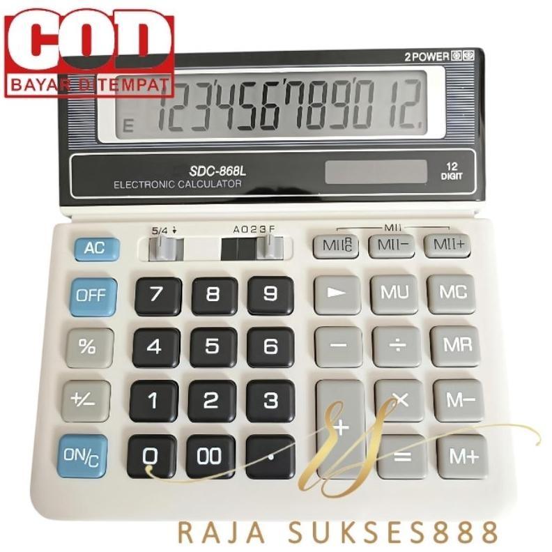 

Kalkulator Murah tipe SDC 868L 868 L Warna Menarik 12 Digit CT AST
