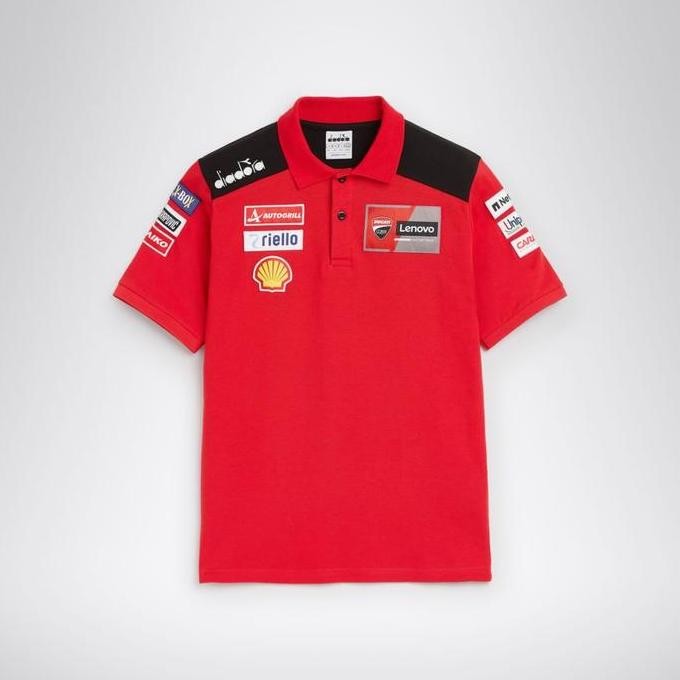 Ducati MotoGP 2022 Team Polo. Kaos Polo Pria