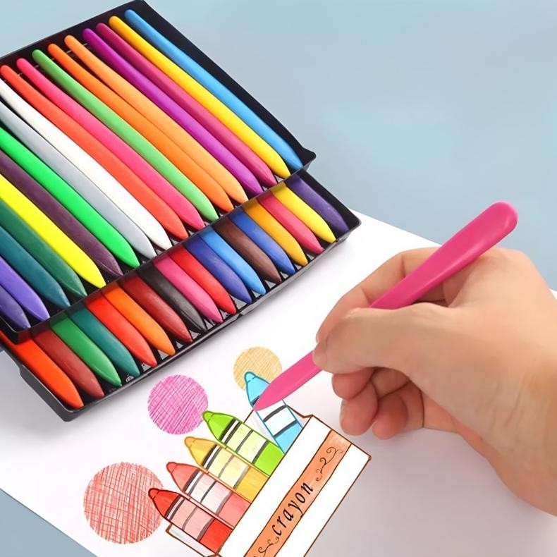 

Crayon Anak Mewarnai / Crayon Anti Air Anti Kotor Tangan / Crayon Pensil Warna AST