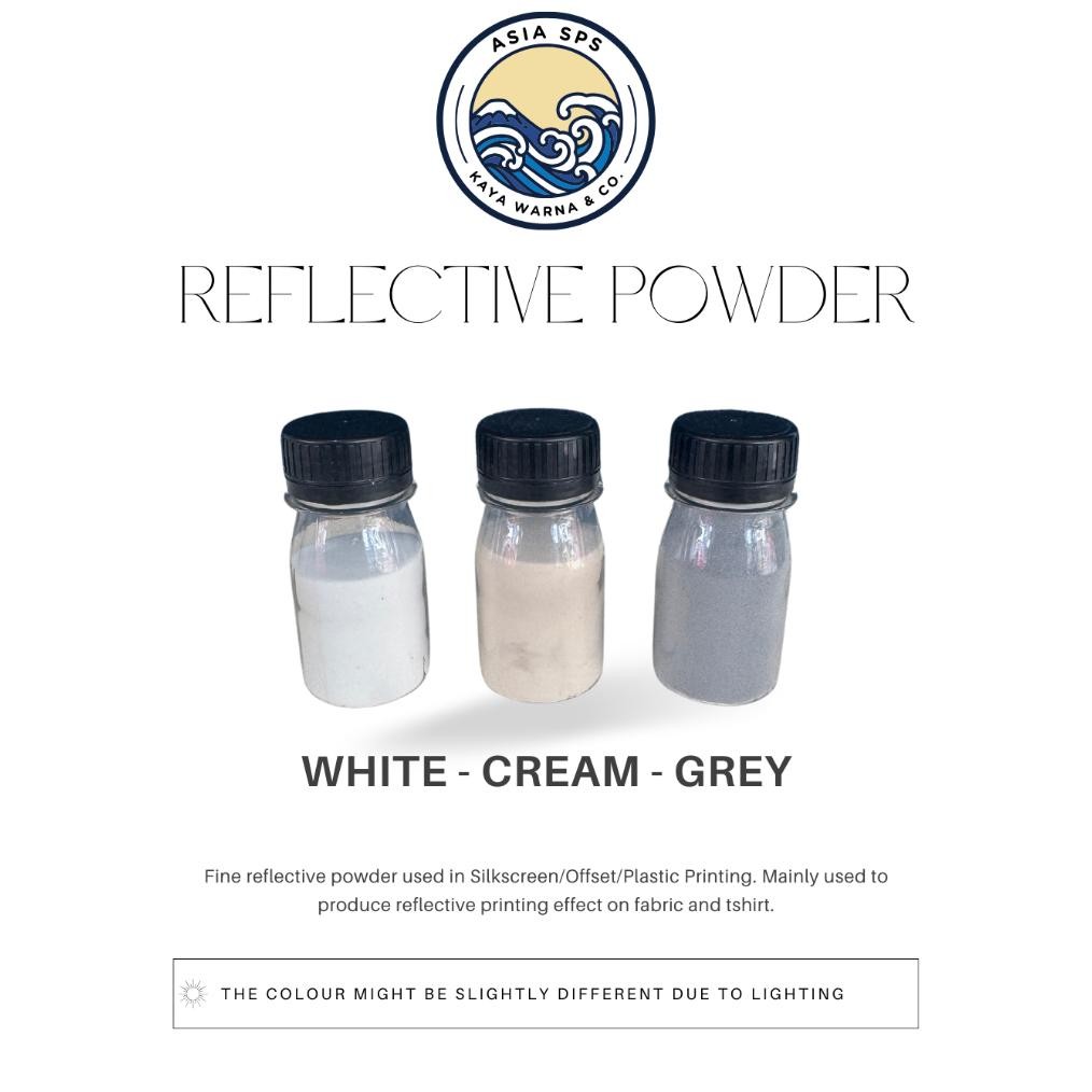 

Bubuk Reflektif Powder Serbuk Pantulan Cahaya Dekorasi Sablon (100g) AST