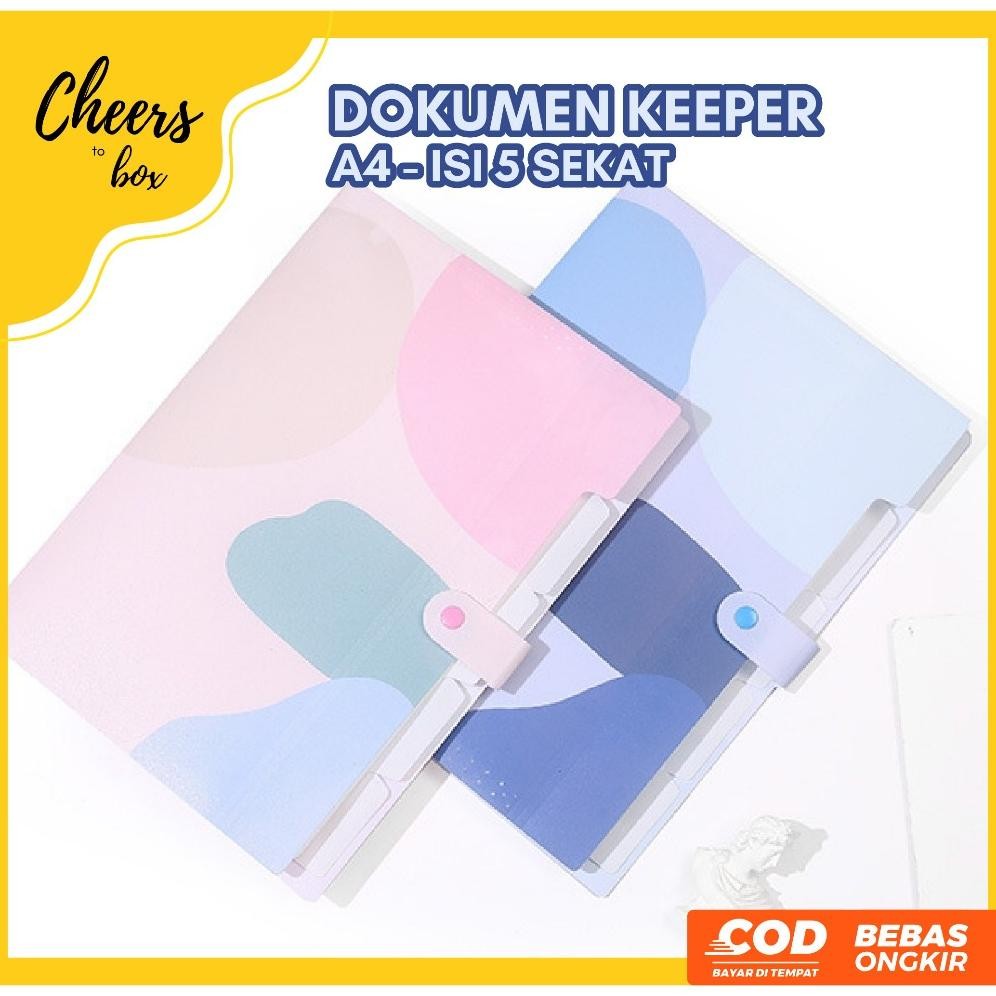 

Dokumen Keeper / File Holder A4 / Clear Holder Kertas A4 A5 / Tempat Penyimpanan File / Map Dokumen Penting Isi 5 Sekat Motif Karakter Lucu dan Estetik Dengan Kancing Pengaman AST