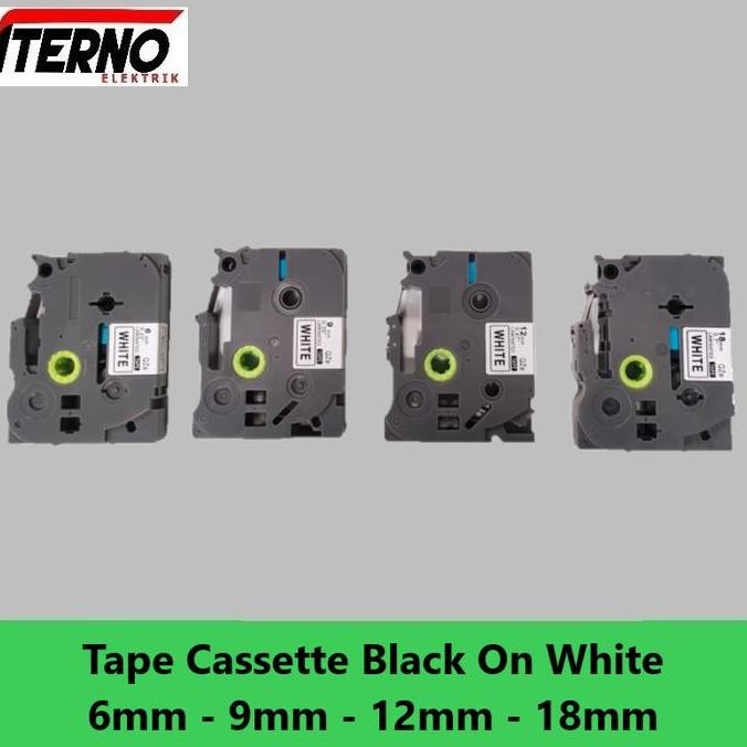

Label Tape Cassette Compatible Tze-241 Brother 18Mm Black On White New Stok