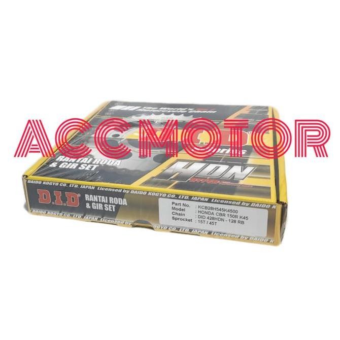 Gir Gear Set & Rantai Honda New CBR 150R - DID 428HDN - K45