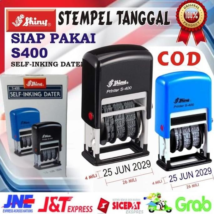 

Terlaris STEMPEL TANGGAL CAP SHINY S400 WARNA BIRU - HITAM OTOMATIS KANTOR SALE
