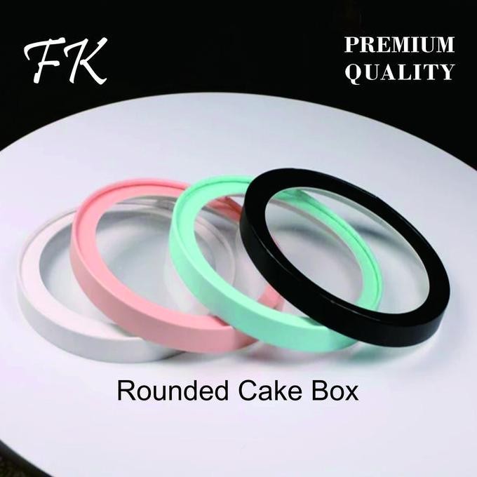 Kotak Kue Mika Transparan Bulat Cake Box Bulat Dus Kue Bulat Uk.30Cm