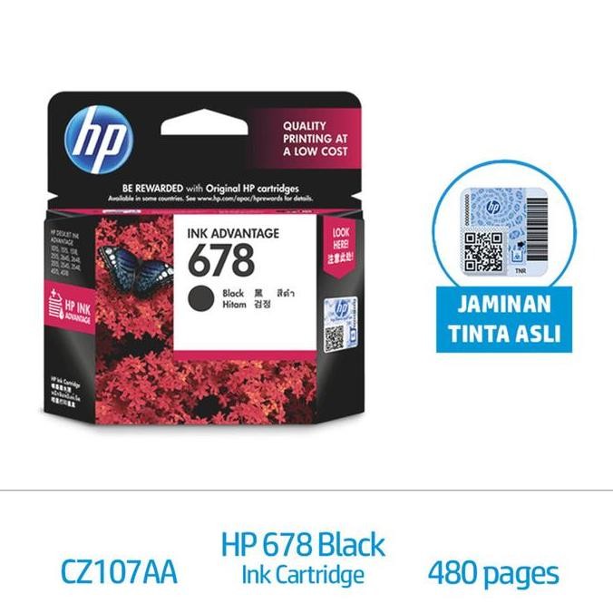 Sale Tinta Printer Hp 678 Black Hitam Original Deskjet 1515 2515 2545 2645