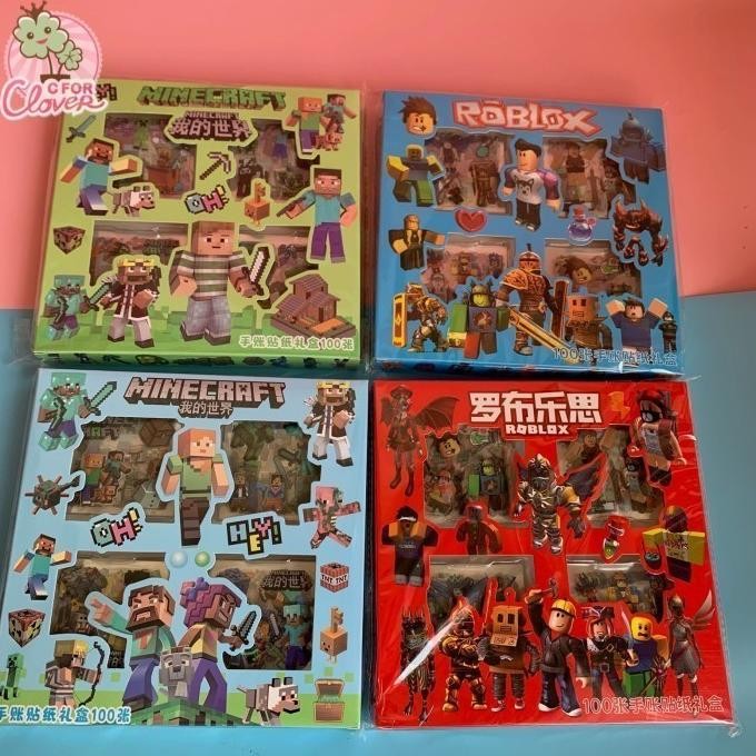 

New!! Sticker Set Boy Series Isi 100 Stiker Laki Robot Roblox Minecraft