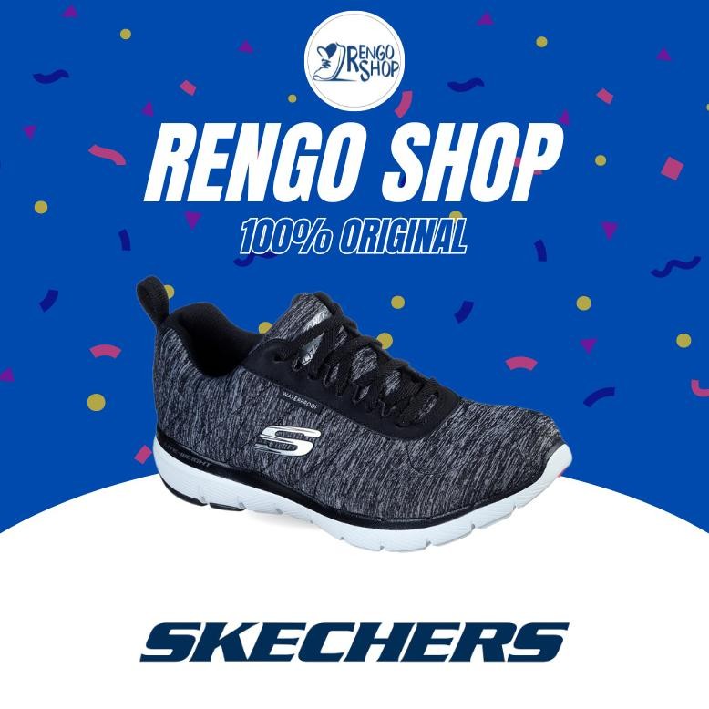 [Ori] Sepatu Sneakers Wanita Skechers Flex Appeal 3.0 88888400/BKGY