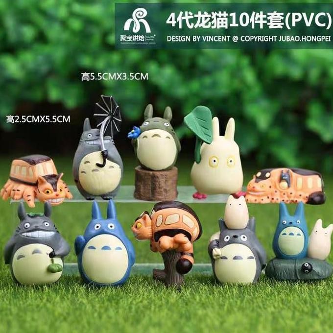 Pajangan Figurine Totoro Versi Pohon Isi 10 Pc Topper Kue Ultah