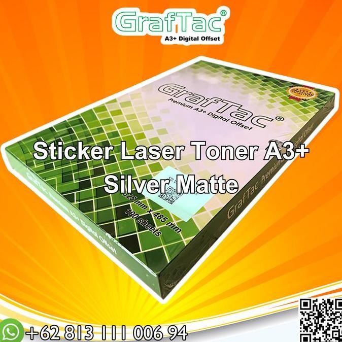 

Graftac Sticker Vinyl Silver Gold Stiker Digital Print Laser Toner A3+ New Stok