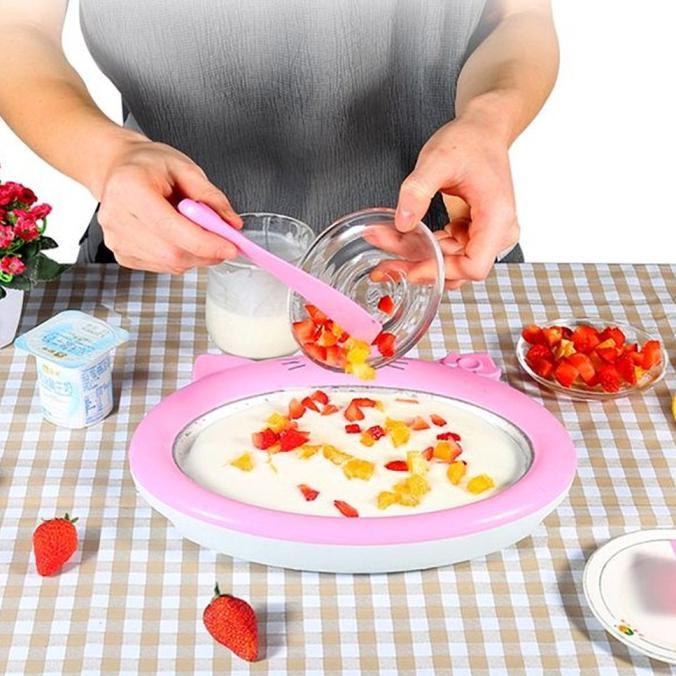 Ice Fryer Cream Roll Maker Es Krim