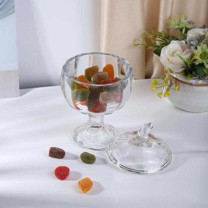 Toples Berbentuk Pumpkin | 100% Kaca | Candy Pot