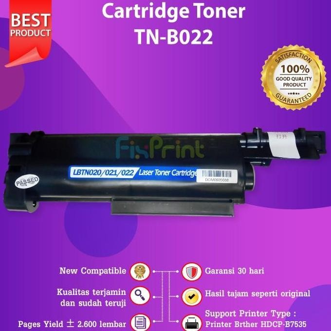 Cartridge Toner Compatible Tn-B022 Tnb022 Dcp-B7535Dw B7535 Dw New Stok