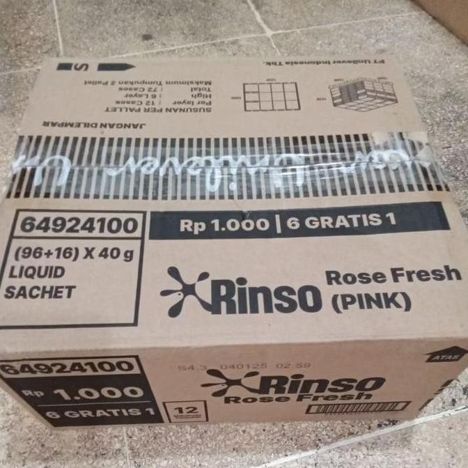 Rinso molto Cair dus isi 144 sachet x 38ml/ Rinso molto cair dus 38ml