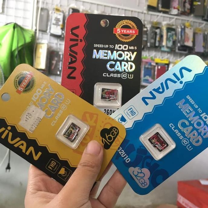 MEMORI MMC VIVAN MicroSD Class 10 TF Card (16GB/32GB/64GB/128GB) - V8