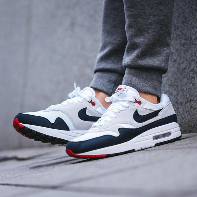 Tersedia Sepatu Sneakers Original Nike Airmax 1 OG Anniversary Obsidian Grey BNIB