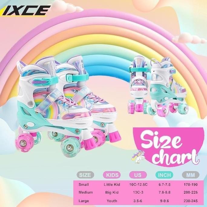 Tersedia Sepatu Roda Menyala 4 Ukuran yang Dapat Disesuaikan untuk Anak Laki-laki Perempuan Outdoor 