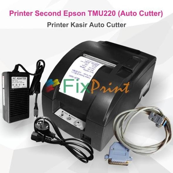 Printer Kasir Bekas Epson Tm-U220 Tmu220 (Auto Cutter) + Adaptor New Stok