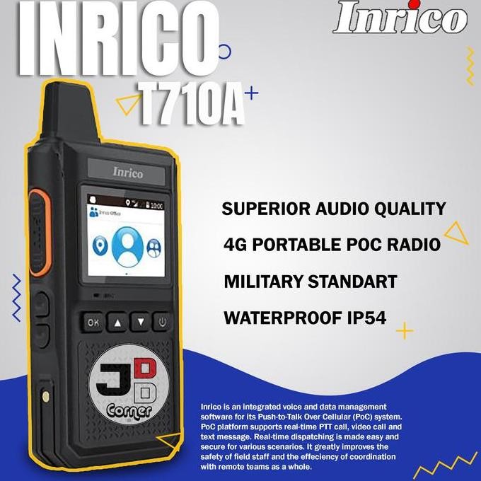 NEW HT POC Inrico T710A Wifi 4G LTE GPS Military Standard Radio ORI T710
