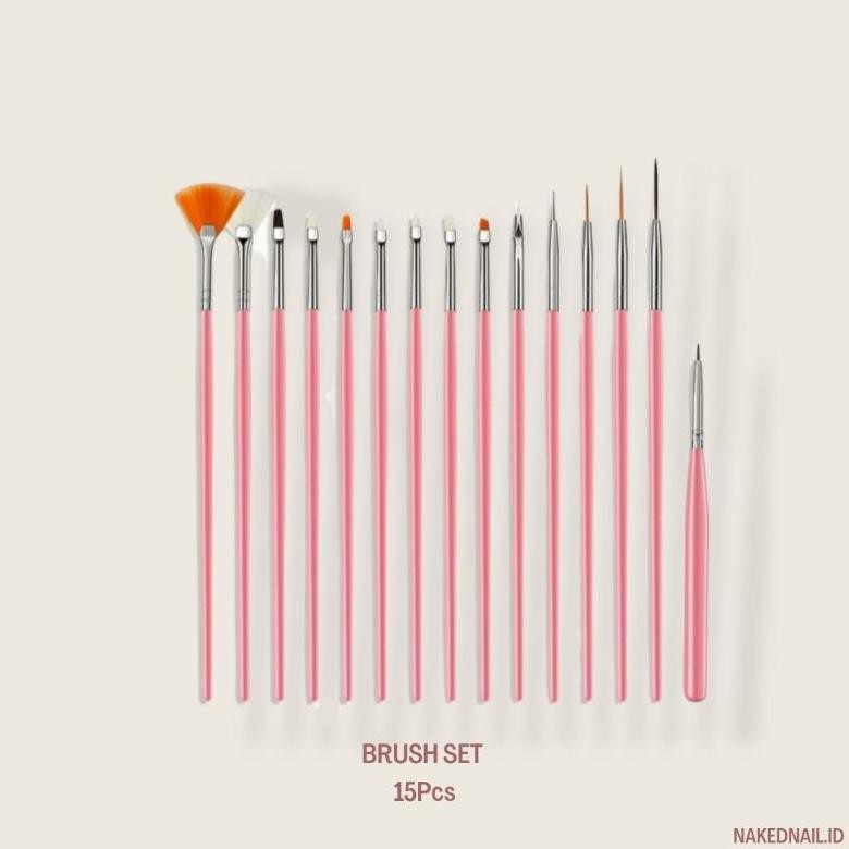

kuas nailart kuas kuku brush nail kuas kuku set kuas nail art brush nail art set 15 pcs nailart AST
