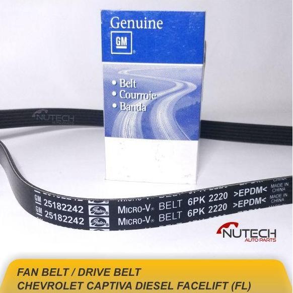 Fan Belt Chevrolet CAPTIVA DIESEL FL 6PK 2220 ORINAL ORI GM ASLI