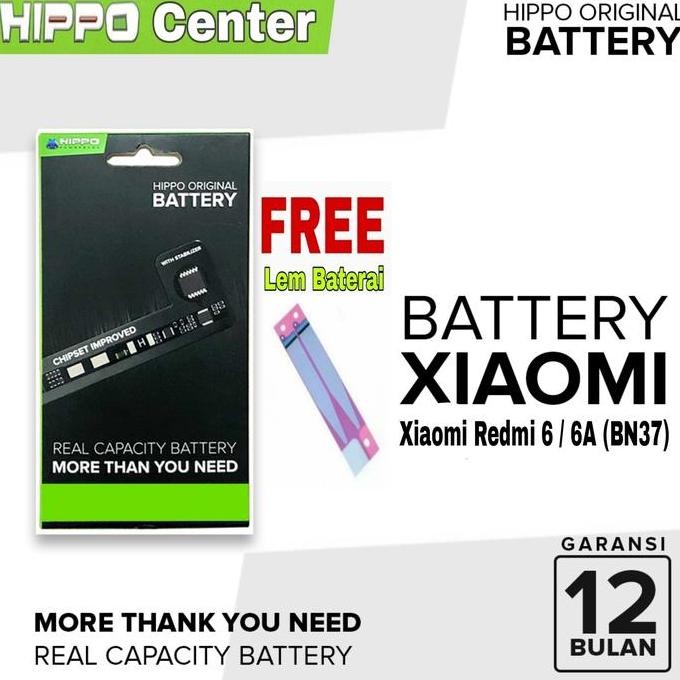 Baterai Hippo Xiaomi Xiao Mi Redmi 6 / 6A ( Bn37 ) 2900Mah