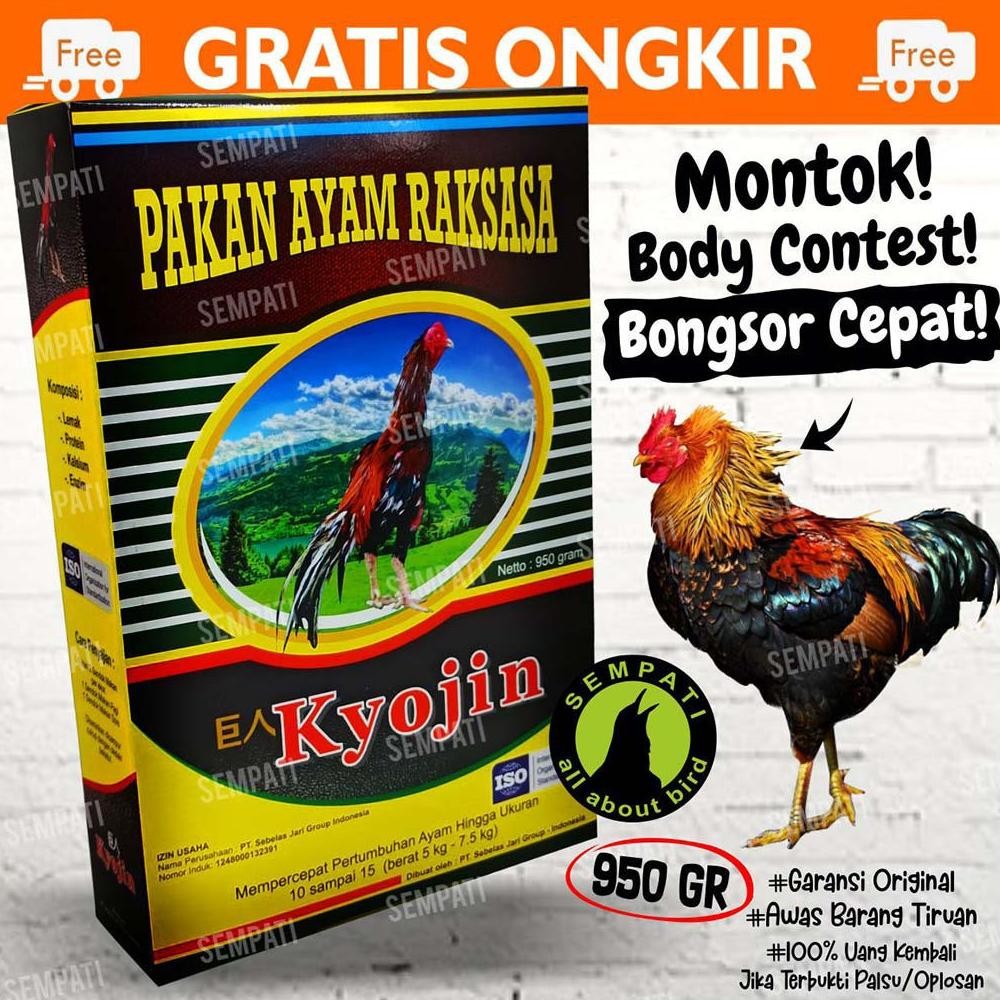 SEMPATI KYOJIN PAKAN AYAM RAKSASA ORIGINAL 950 GRAM PAKAN AYAM LAGA TARUNG MEMPERBESAR PERTUMBUHAN M