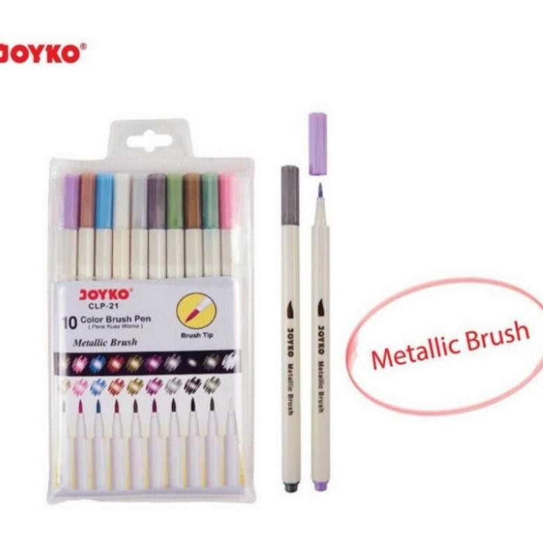 

Joyko Color Brush Pen CLP-21 - Kuas Warna Metalik AST
