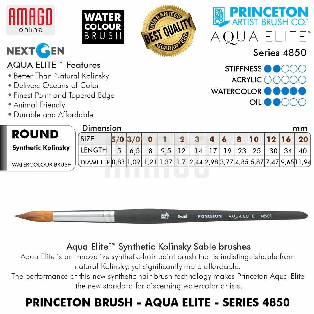 

Kuas PRINCETON Aqua Elite Brush - Round - 4850 Series - Pilih Ukuran AST