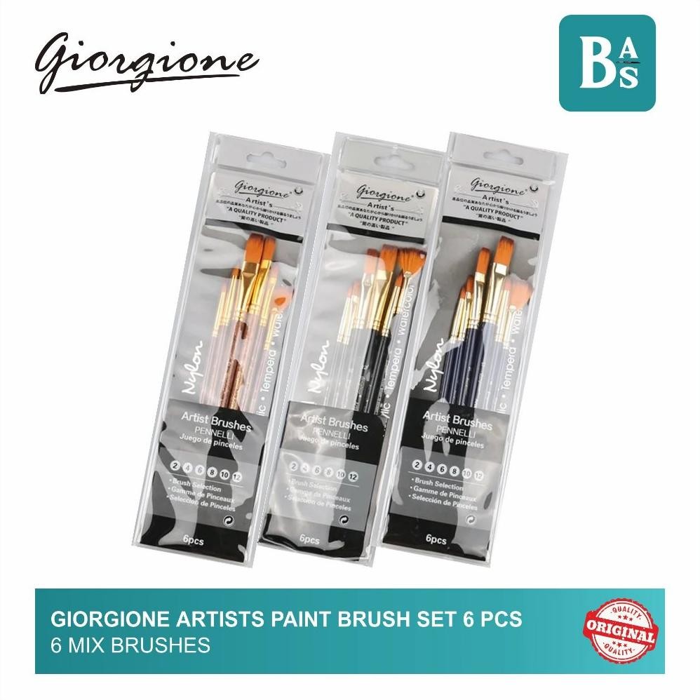 

Giorgione - Artist Paint Brushes Set of 6 - Kuas Lukis Artis - Bali Artemedia AST