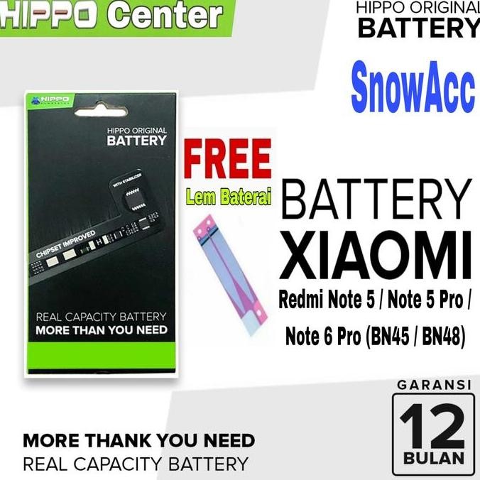 Hippo Baterai Xiaomi Redmi Note 5/Pro 4000Mah/Bn45 Garansi Resmi Hippo