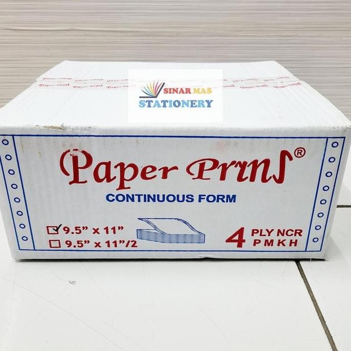 

TERMURAH - kertas continous form / Kertas Komputer Paper Prins 9 1/2 11" 4 Play