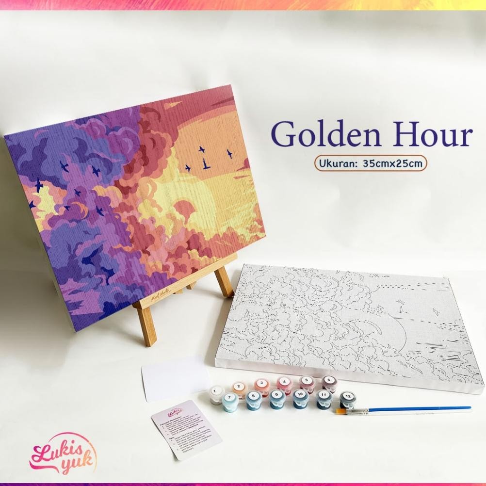 

Golden Hour - Paint by Numbers Kit - 35x25cm - Cat Akrilik - Kanvas Lukis - by LukisYuk AST