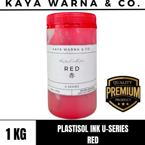 

Tinta Sablon Plastisol Ink RED U-Series KAYA WARNA & CO. (1kg) AST