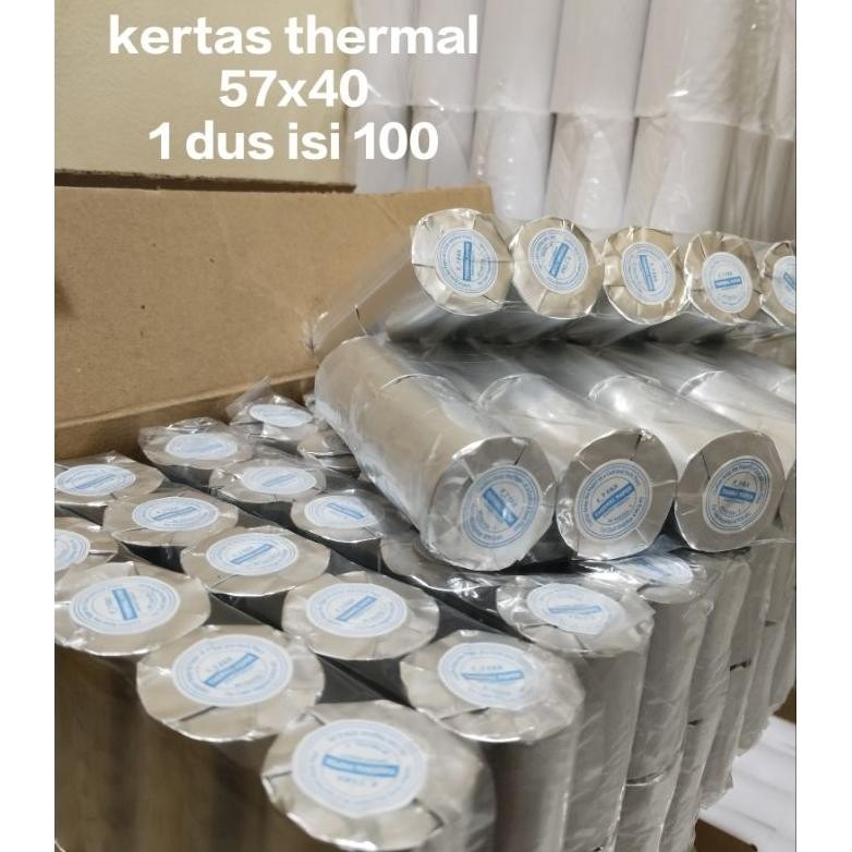 

kertas thermal 57x40 57x38 1 dus isi 100 AST