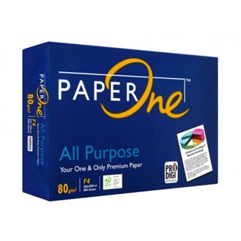 

Kertas HVS F4 80 Gram Paper One 1 Rim 500 Lembar AST