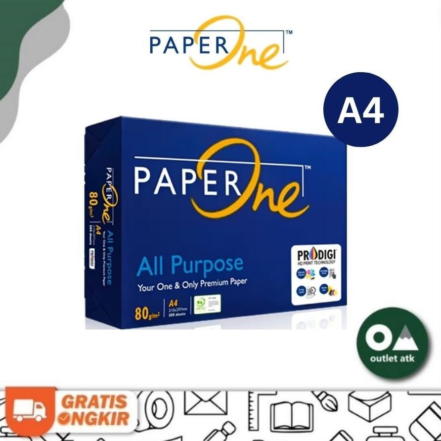 

Kertas HVS A4 / Kertas Fotokopi Paper One 80 gsm / PaperOne Photocopy Paper AST