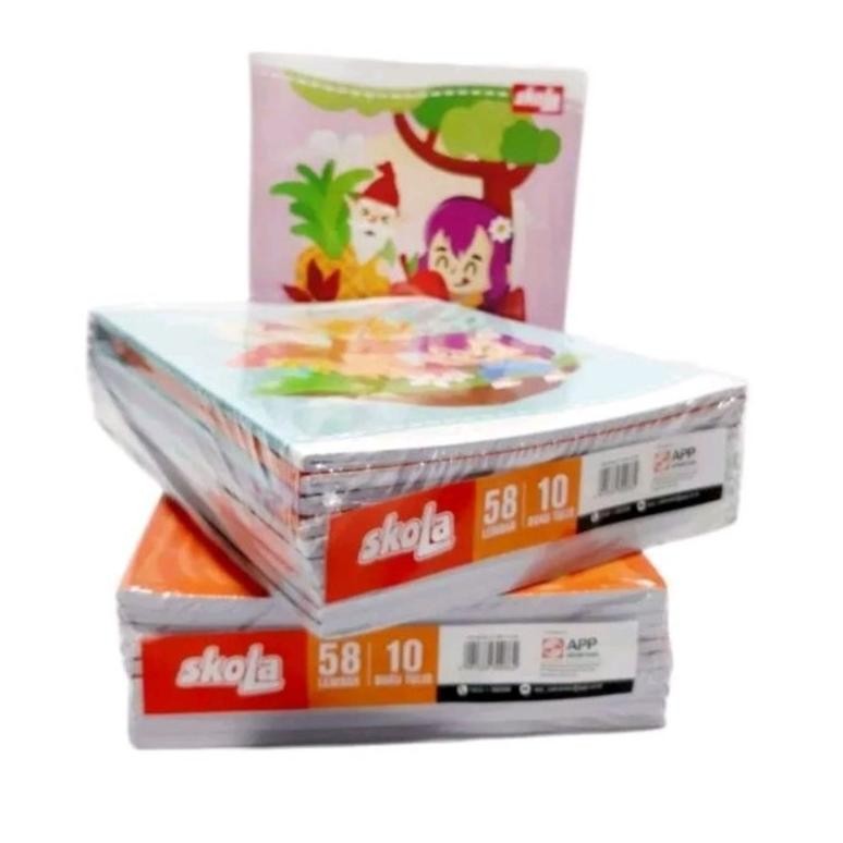 

Buku Tulis Sidu SKOLA 38/58 Lembar Murah / Buku Sekolah 1 Pak isi 10 Buku AST