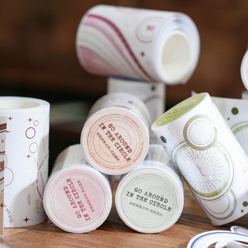 

Washi Tape 70mmx2m Seri Berputar-putar (Kiss-Cut) Sticker Aesthetic Dekorasi Journal Vintage Retro Scrapbook Jurnal Stiker Selotip AST