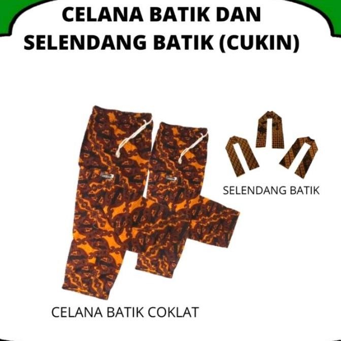 semotif celana batik dan cukin selendang batik celana Boim pria