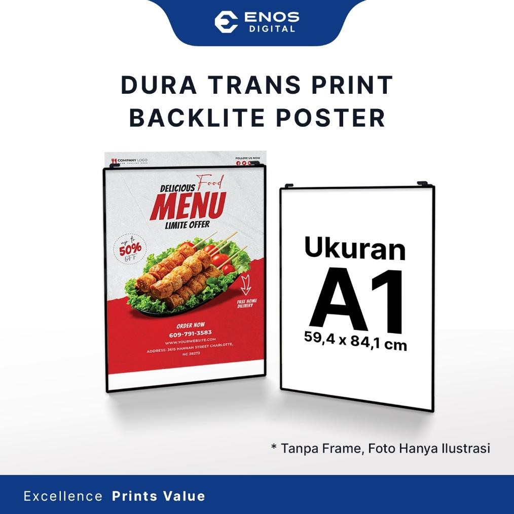 

Custom Poster Backlite Dura Trans Print UV A1 - Cetak Duratrans Laminating Glossy AST