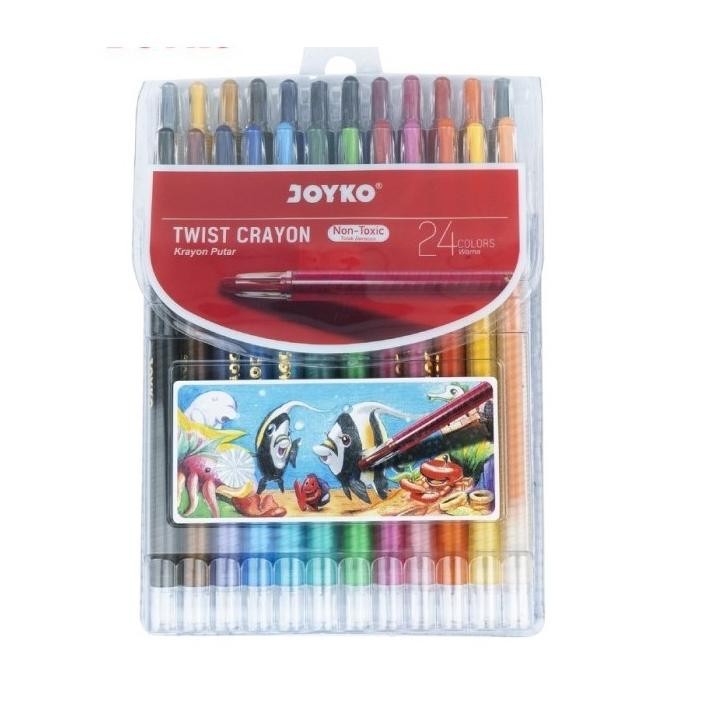 

Twist Crayon / Krayon Oil Pastel Putar Panjang - Joyko 12 Warna MURAH AST