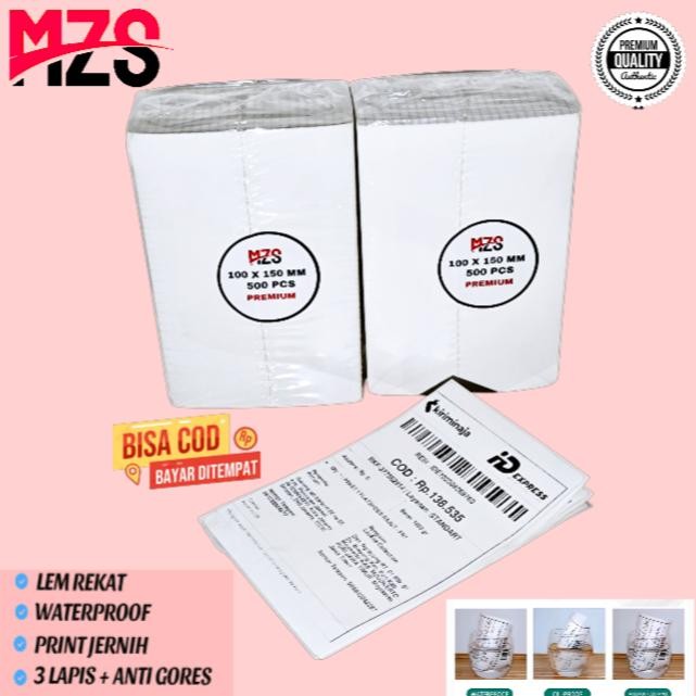 

LABEL THERMAL LIPAT 100X150MM ISI 500PCS UKURAN KERTAS A6 PREMIUM AST