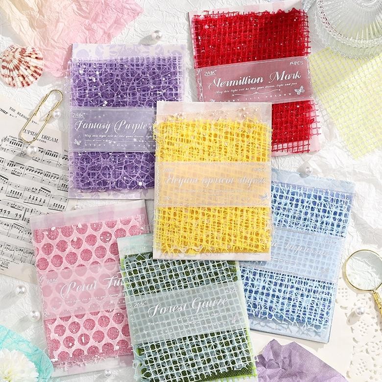 

15 Lembar Kertas Bayangan Polos Kain Kasa 13x18cm Untuk Dekorasi Scrapbook Bullet Journal Diary Jurnal Retro Vintage AST