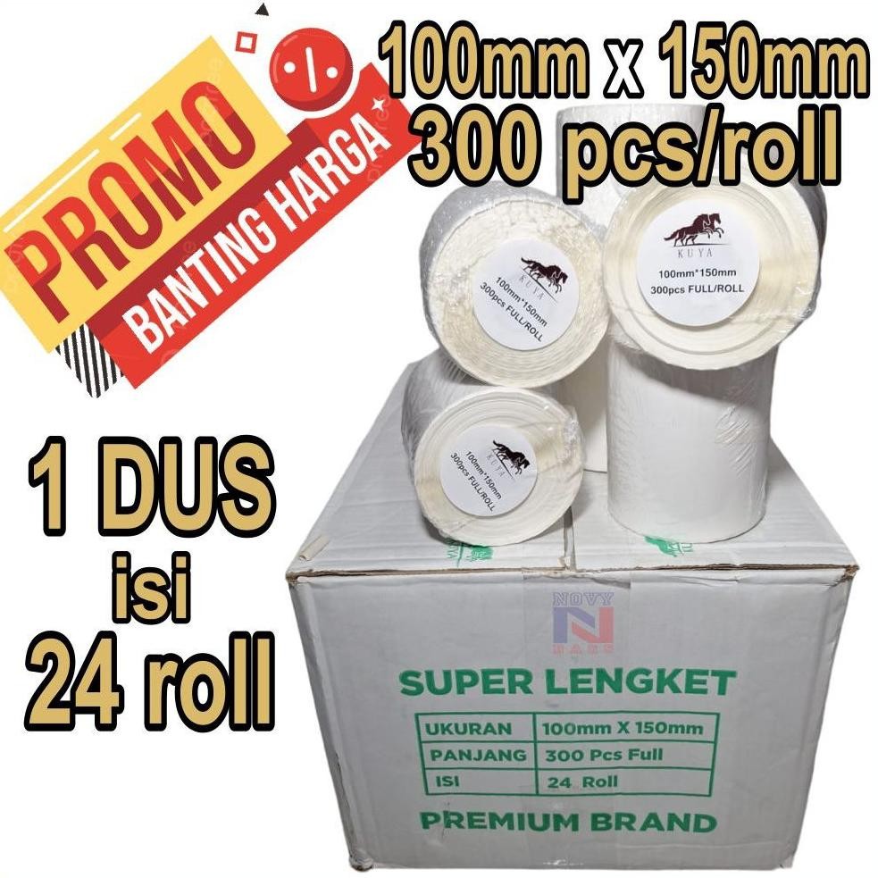 

PROMO MURAH STIKER THERMAL / STIKER LABEL RESI 100 x 150 x 300pcs AST