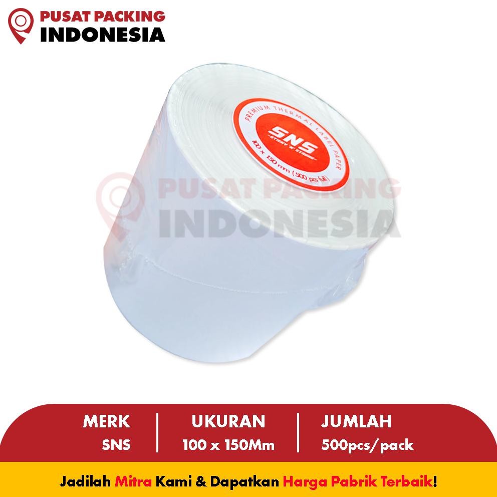 

LABEL THERMAL / KERTAS THERMAL / STICKER THERMAL 100x150 mm A6 500 Lembar PUSAT PACKING INDONESIA AST
