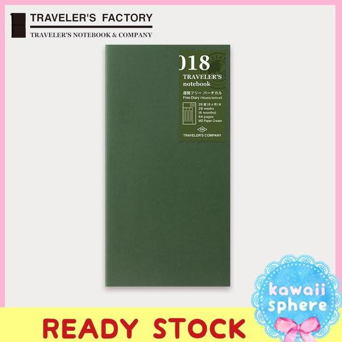 

Travelers Notebook 018 | Free Diary Weekly Vertical | Regular Size Co