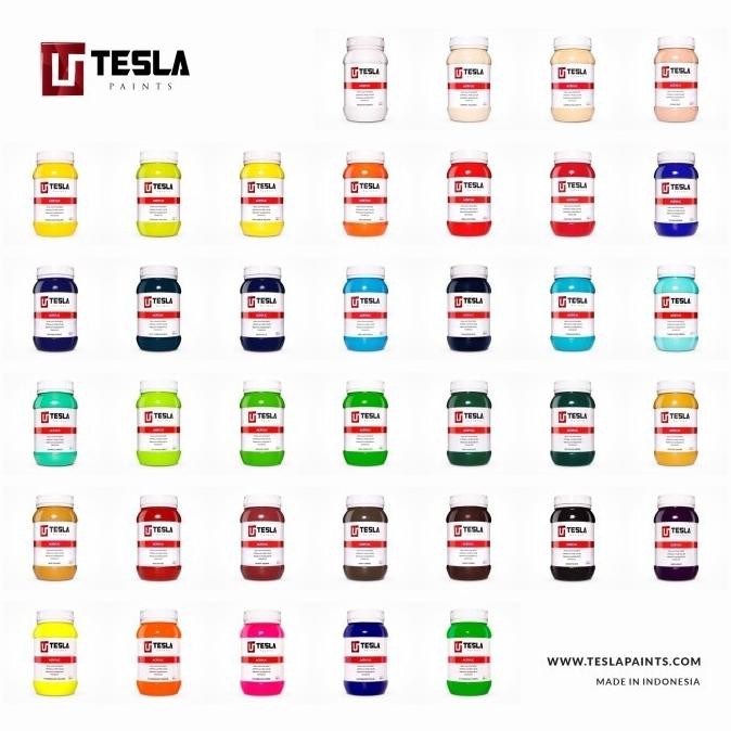 

Tesla Paints 42 warna lengkap 500ml cat akrilik AST