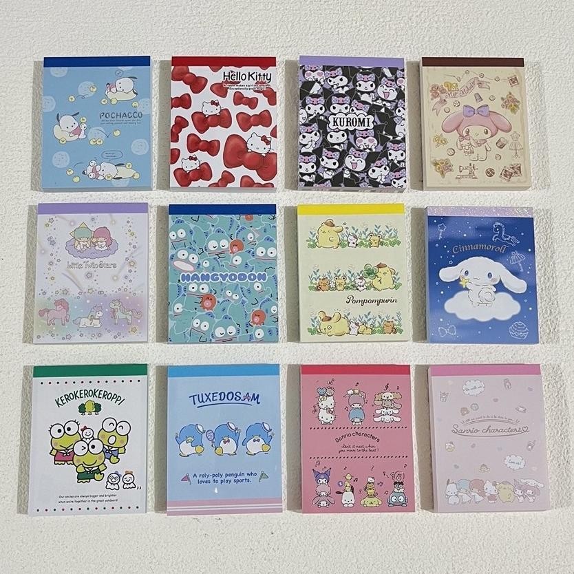 

Mini Memo Pad Yamano Sanrio Characters Hello Kitty My Melody Cinnamoroll Little Twin Stars Keroppi Tuxedo Sam Hangyodon Kuromi Pochacco Pompompurin Limited Edition AST