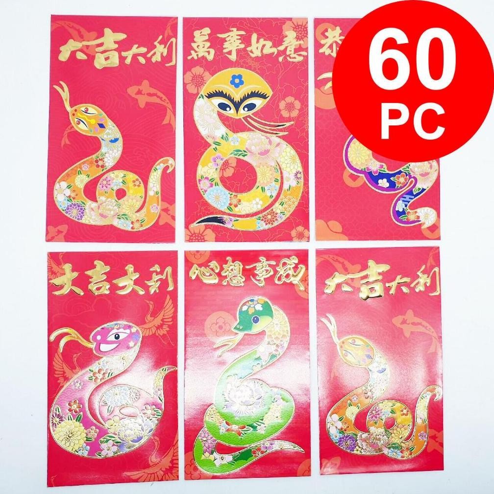 

Angpao Besar Ular Merah 60 PC Murah 16 Cm Bulk Grosir Banyak Imlek Sincia Angpau Hongpao AST